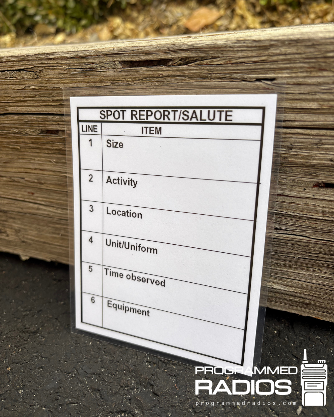 SALUTE & Contact Report Card