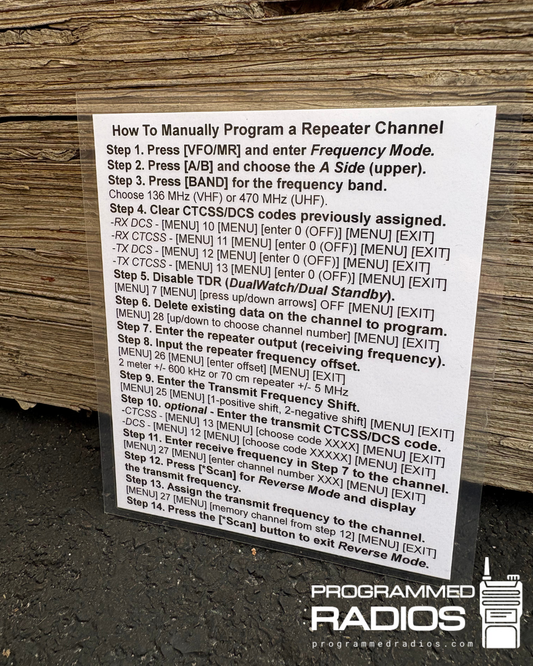 Program Simplex & Repeater Channel Card