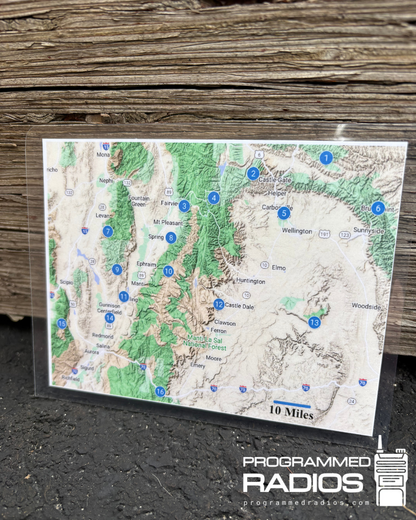 Central Utah Repeater Map
