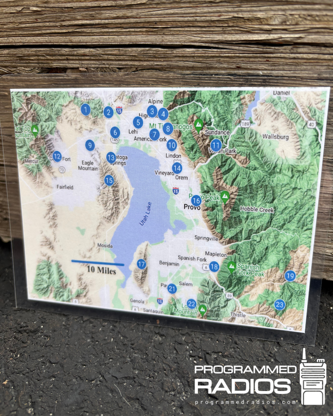 Southern Wasatch Front & Heber Valley Repeater Map