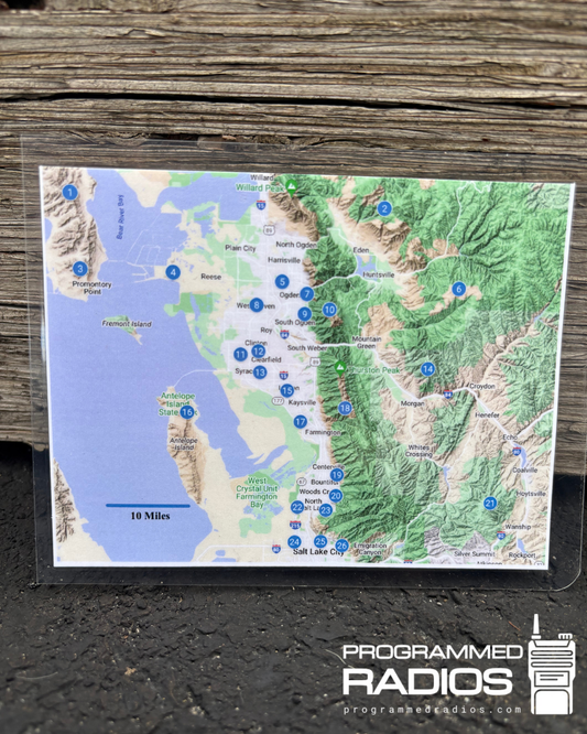 Northern Wasatch Front Repeater Map