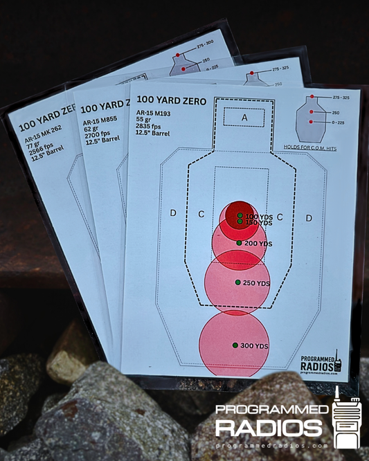 AR-15 12.5” 100 Yard Zero Pack - 55 gr, 62 gr, 77 gr
