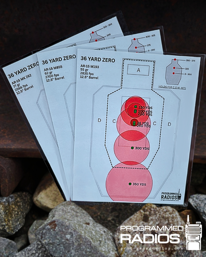 AR-15 12.5” 36 Yard Zero Pack - 55 gr, 62 gr, 77 gr
