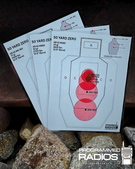 AR-15 12.5” 50 Yard Zero Pack - 55 gr, 62 gr, 77 gr