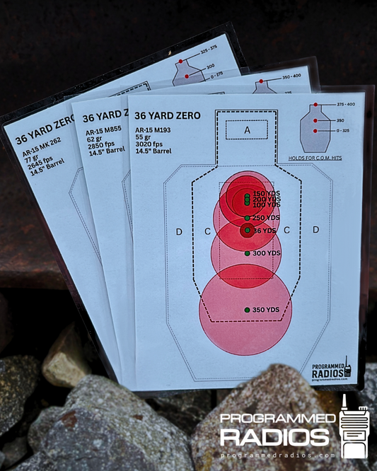 AR-15 14.5” 36 Yard Zero Pack - 55 gr, 62 gr, 77 gr