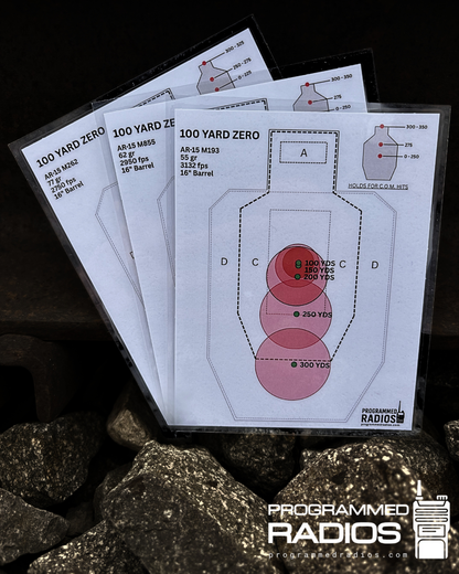 AR-15 16” 100 Yard Zero Pack - 55 gr, 62 gr, 77 gr