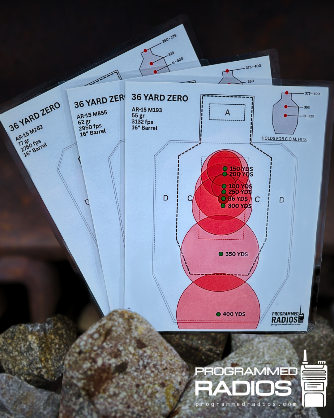 AR-15 16” 36 Yard Zero Pack - 55 gr, 62 gr, 77 gr