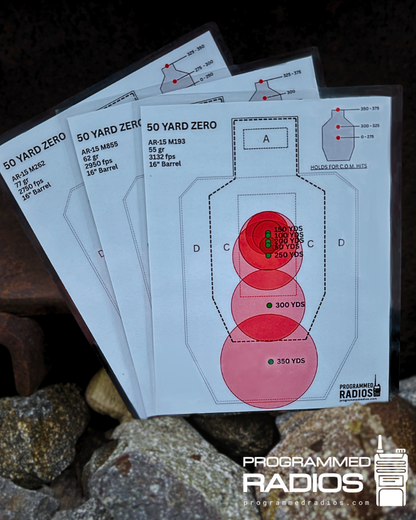 AR-15 16” 50 Yard Zero Pack - 55 gr, 62 gr, 77 gr