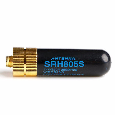 Representative SRH805S stubby antenna with an SMA-female connector; supplied collar and markings vary